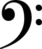 Pictogramme de clé de fa