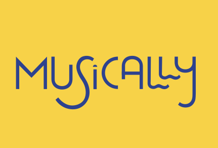 Logo Musically sur fond jaune